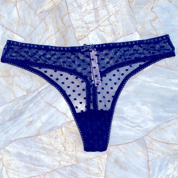 Victoria Secret Navy Medium VERY SEXY Thong Panty - Picture 3 of 6